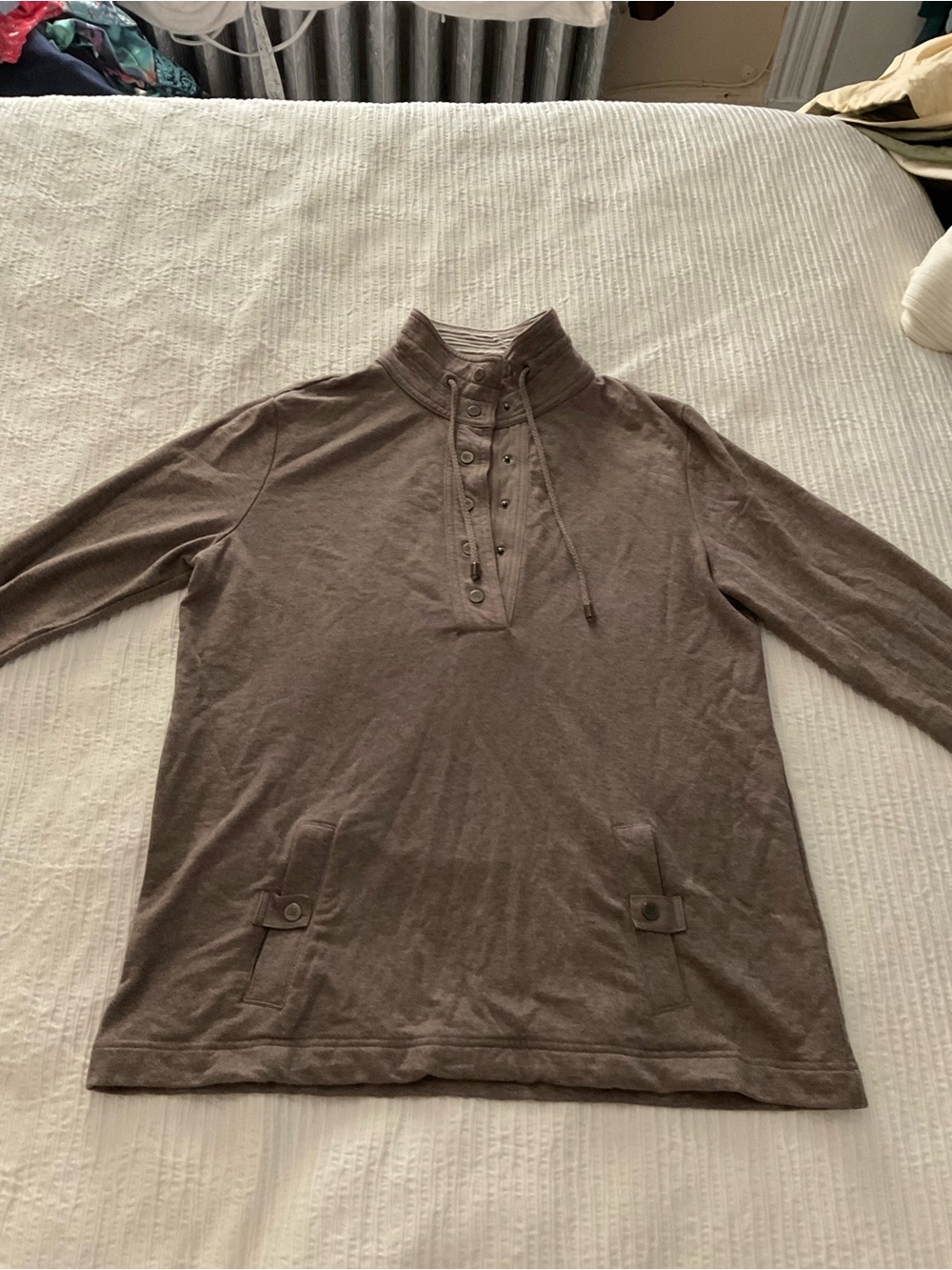 Banana Republic Brown Striped Hooded Pullover